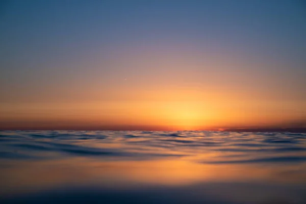 Úžasný Západ Slunce Nad Klidnou Jaderskou Mořskou Vodou Veli Rat — Stock fotografie