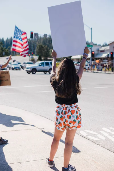 Manifestaciones Pacíficas Valle Hierba Rural California —  Fotos de Stock