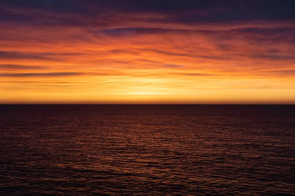 Hermoso Atardecer Sobre Mar Fondo Naturaleza — Foto de Stock