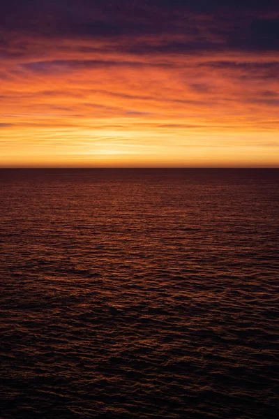 Západ Slunce Nad Mořem Přírodním Pozadí — Stock fotografie