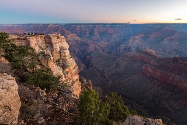 Ögonblicken Före Soluppgången Vid Grand Canyon Marther Point Arizona Solig — Stockfoto