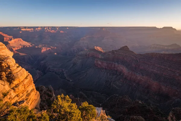 Soluppgång Vid Grand Canyon Marther Point Arizona Solig Morgon Höst — Stockfoto