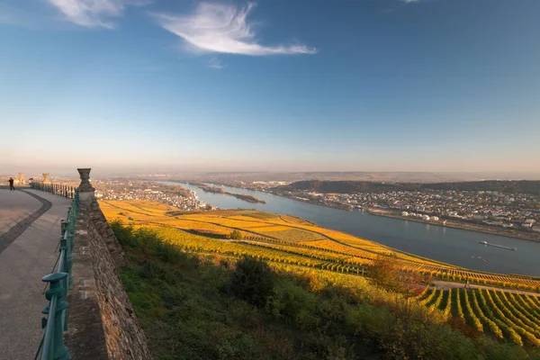 Panoramic View Niederwalddenkmal Rheingau City Bingen Rheinhessen — Stock Photo, Image