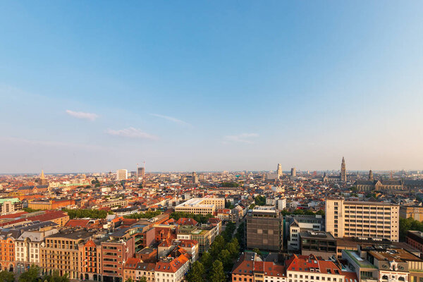Cityscape of the Belgian city of Antwerp
