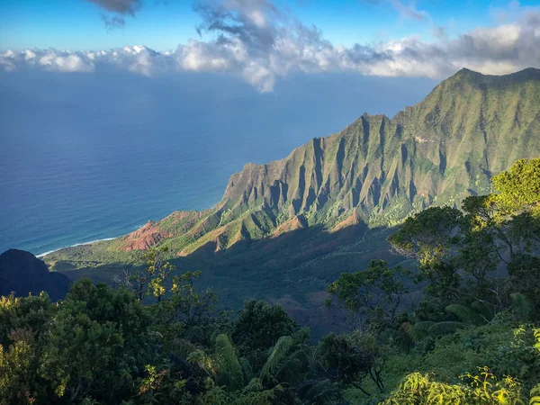 Kalalau ausblick auf na pali küste, kauai, hawaii, usa — Stockfoto