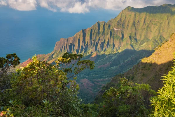 Kalalau Lookout to Na Pali Coast, Kauai, Hawaii, USA — Stock Photo, Image