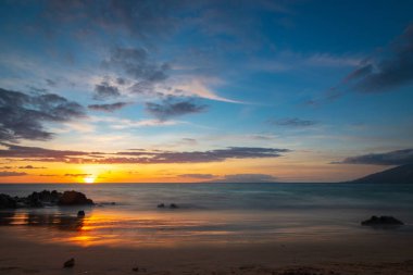 Sunset Kamaole Beach Park, Maui, Hawaii, Amerika Birleşik Devletleri