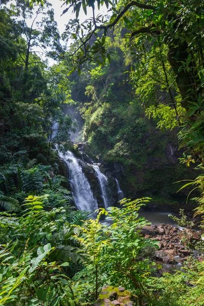 Yukarı Waikani Falls mil 19 Hana, Maui, Hawaii Yol boyunca,