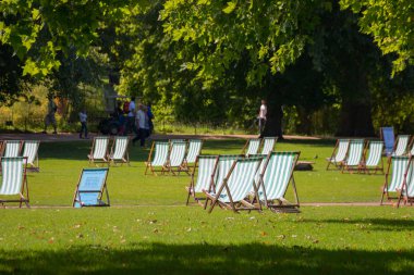 şezlonglar st. james's park, Londra, İngiltere