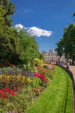 St. James Park 'ta çiçek yatağı, Londra, Birleşik Krallık