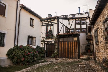Covarrubias houses in Burgos (Spain) clipart