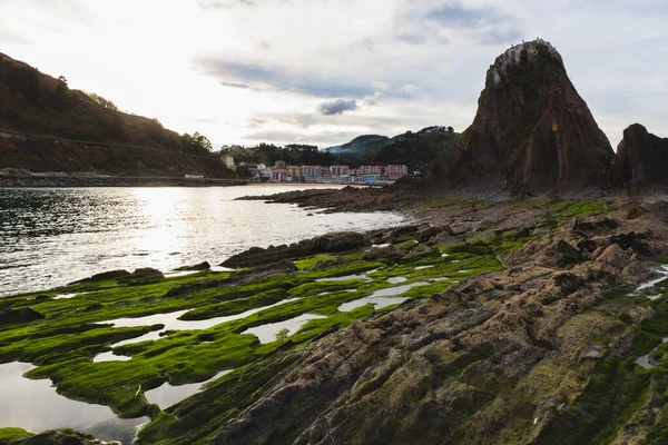 Playa Sakoneta País Vasco España Playa Típica Esta Zona — Foto de Stock