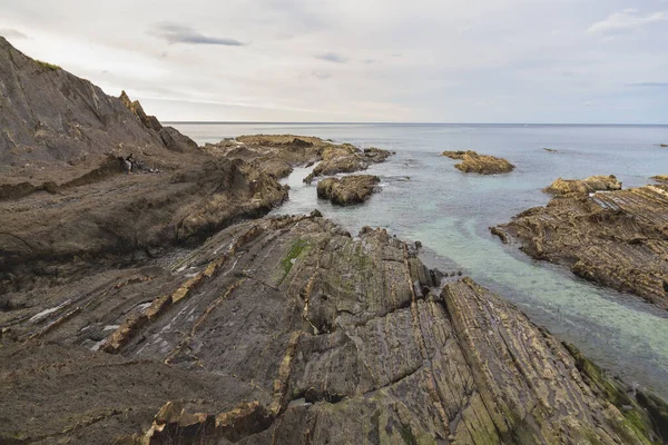 Playa Sakoneta País Vasco España Playa Típica Esta Zona — Foto de Stock