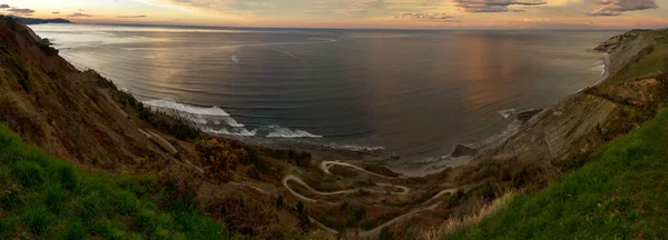 Mirador Flysch Cerca Zumaia País Vasco España — Foto de Stock