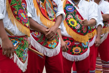 Tajin, Veracruz, Meksika 'daki Papantla broşürlerinin ayrıntıları..