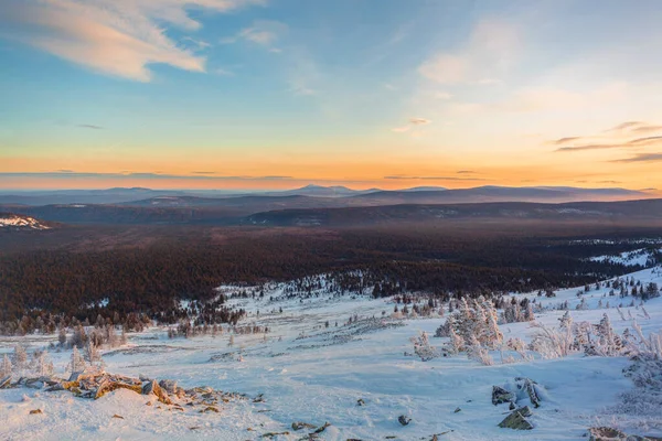 Ουράλια Χειμερινό Ορεινό Τοπίο Ρωσία — Φωτογραφία Αρχείου