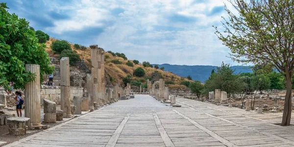 Éfeso Turquia 2019 Prytaneion Ruínas Perto Estado Agora Antiga Cidade — Fotografia de Stock