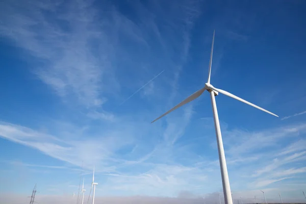 Turbinas Eólicas Para Producción Sostenible Energía Eléctrica España — Foto de Stock