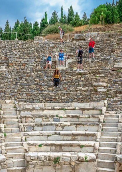 Efeze Turkije 2019 Ruïnes Van Fontein Van Pollio Antieke Stad — Stockfoto