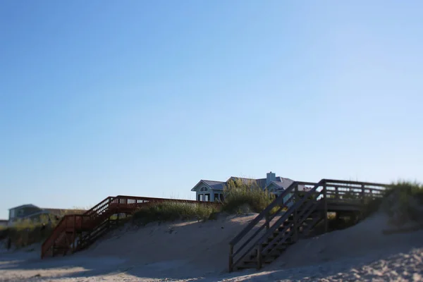 South Carolina Beach Domy Przejrzysty Dzień — Zdjęcie stockowe