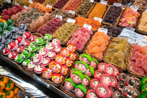 Frutos Secos Doces Mercado Boqueria — Fotografia de Stock