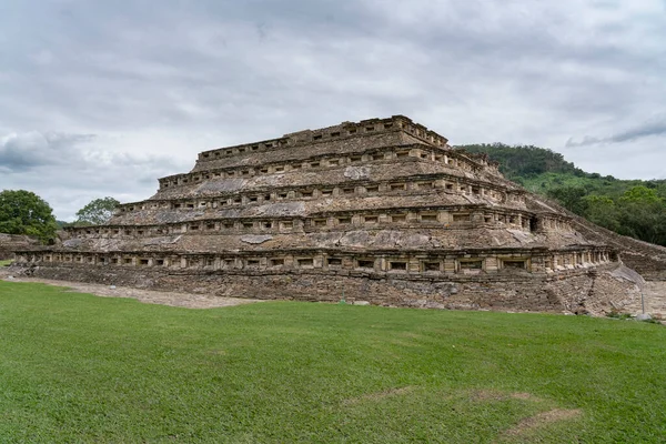 Egy Templom Tajin Régészeti Lelőhelyén Veracruz Mexikó — Stock Fotó