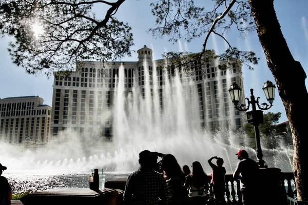 Wassershow Auf Dem Las Vegas Boulevard — Stockfoto