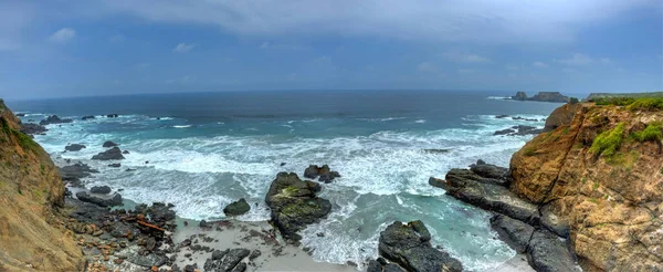 Wybrzeże Ekwadorskie Piaskiem Skałami — Zdjęcie stockowe