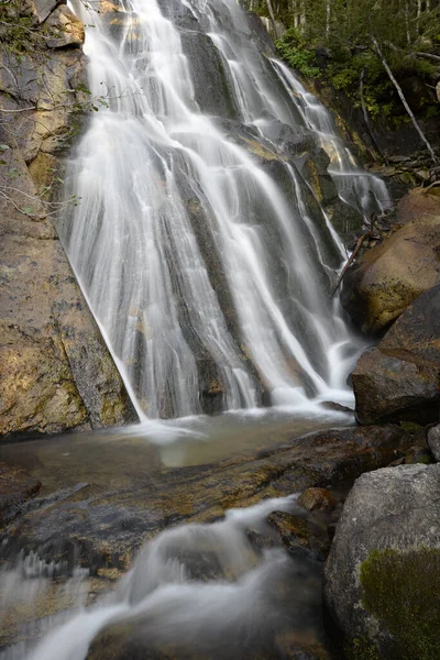 Сентябрьский Вид Нижние Водопады Bells Canyon Wasatchmountains — стоковое фото