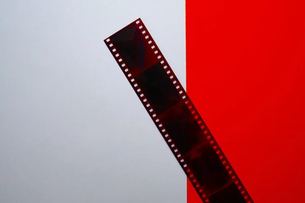 Movie Reel Red Blue Background Movie Reel Concept — Stock Photo, Image