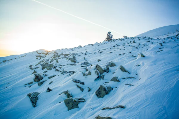 Oeral Winter Berglandschap Rusland — Stockfoto