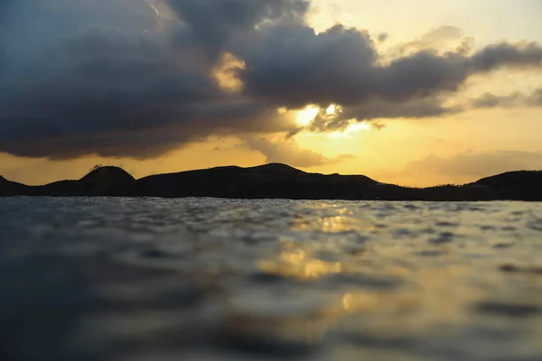 Krajobraz Oceanu Zachodzie Słońca — Zdjęcie stockowe