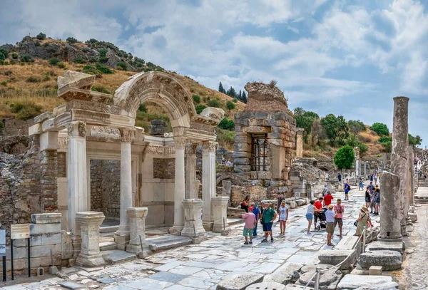 Efeso Turchia 2019 Tempio Delle Rovine Adriano Nell Antica Città — Foto Stock