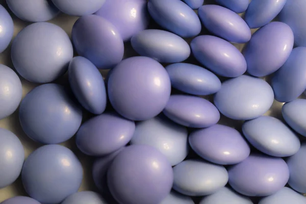 Fermer Bonbon Coloré Chocolats Aux Couleurs Violettes — Photo