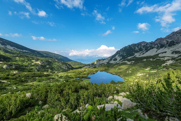 Niesamowity Krajobraz Muratov Peak Mountain River Pirin Mountain Bułgaria — Zdjęcie stockowe