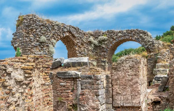 Ruinas Escolástica Baño Antigua Ciudad Éfeso Día Soleado Verano — Foto de Stock