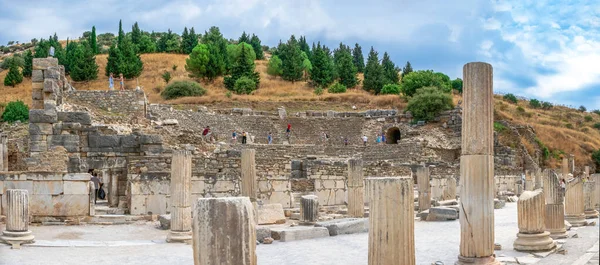 Ephesus Turkey 2019 在一个阳光明媚的夏日 土耳其以弗所古城Agora附近的Prytaneion遗址 — 图库照片