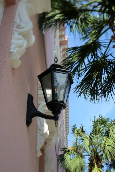 Lâmpada Gás Histórico Charleston Edifício Carolina Sul — Fotografia de Stock