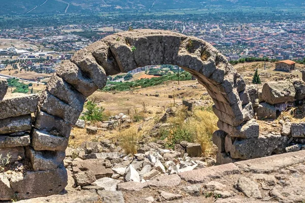 Ruines Ville Grecque Antique Pergame Turquie Par Une Journée Été — Photo