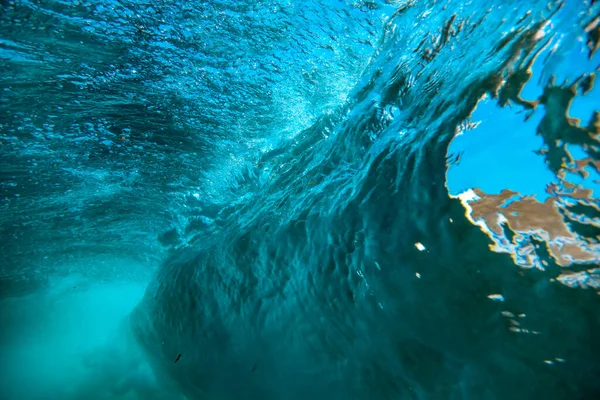 Onda Azul Oceano Vista Subaquática — Fotografia de Stock