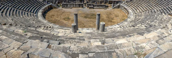 Het Interieur Van Het Oude Theater Griekse Stad Miletus Turkije — Stockfoto