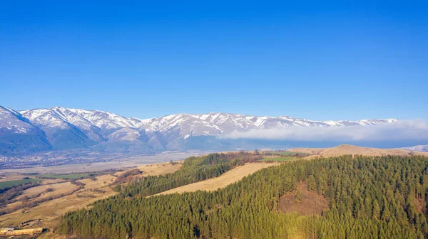 Vista Panorâmica Inverno Montanha Velha Stara Planina Bulgária — Fotografia de Stock