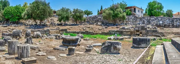 Basis Einer Säule Der Ostfassade Des Apollotempels Didyma Türkei Einem — Stockfoto