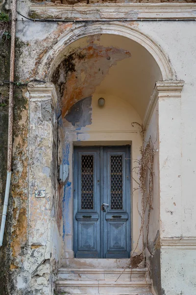 Puerta Antiguo Edificio Casco Antiguo Sitia Creta —  Fotos de Stock