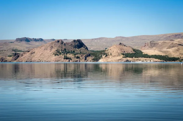 Meer Dennen Bergen Provincie Neuqun Argentinië — Stockfoto