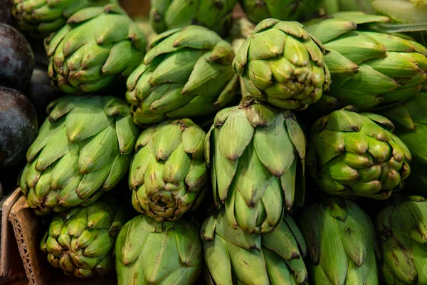 Alcachofas Mercado Boquería — Foto de Stock