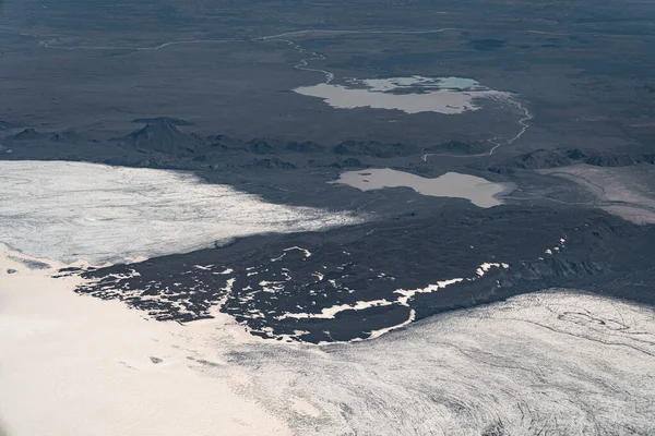 Glaciar Desolado Islandia Desde Arriba — Foto de Stock