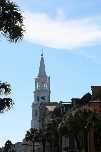 Chiesa Storica Nel Centro Charleston Carolina Del Sud — Foto Stock
