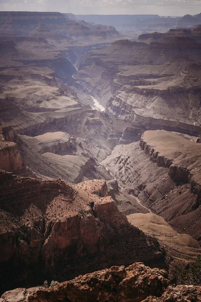 Rio Colorado Grand Canyon Vista Para Aldeia — Fotografia de Stock