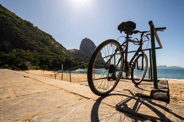 Bella Vista Sulla Sugar Loaf Mountain Una Spiaggia Vuota Una — Foto Stock